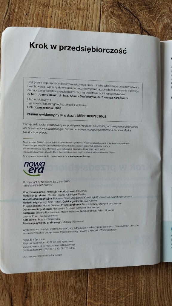 Krok w przedsiębiorczość - podręcznik