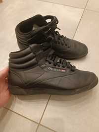 Czarne buty damskie sneakersy Reebok r. 38,5