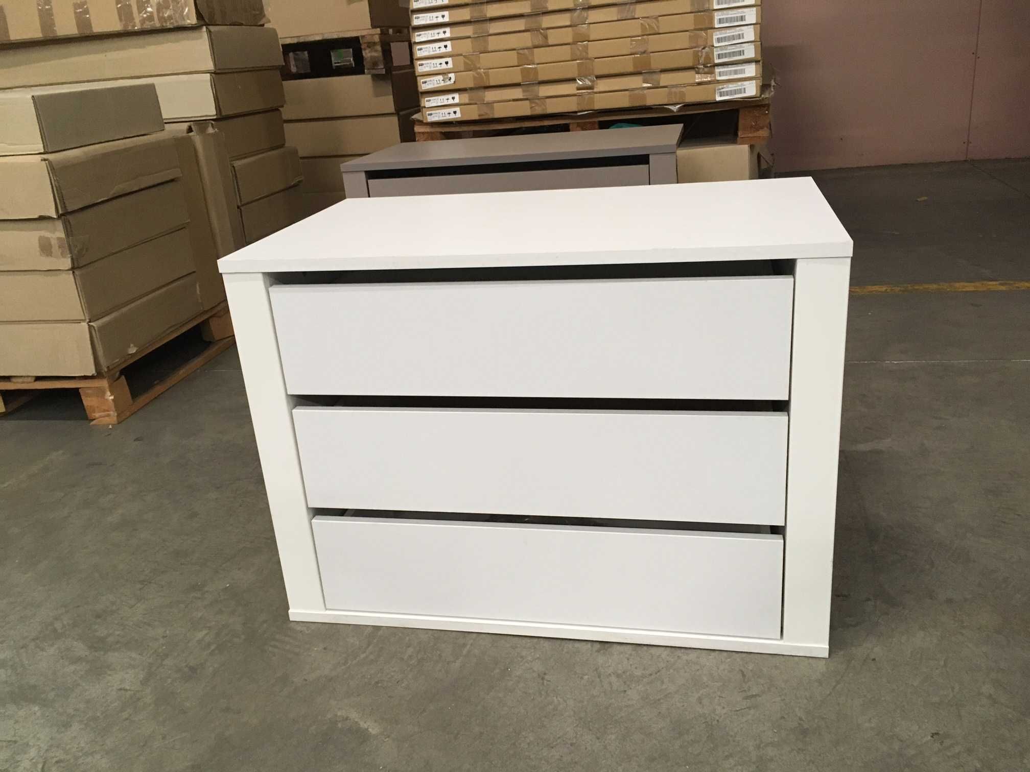 Komoda 3-szuflady 75x54x44 (biała,buk lub dąb artisan) Nowa