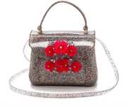 Oryginalna włoska torebka brokatowa Furla Fringe Candy Mini Bon Bag