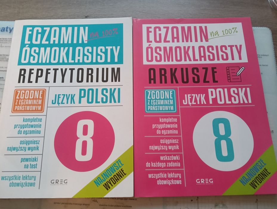 Repetytorium oraz arkusze egzamin ósmoklasisty język polski