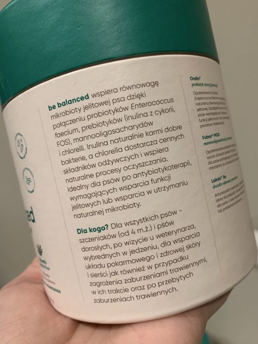 Berty psiuple suplementy dla psa be balanced na zdrowe jelita
