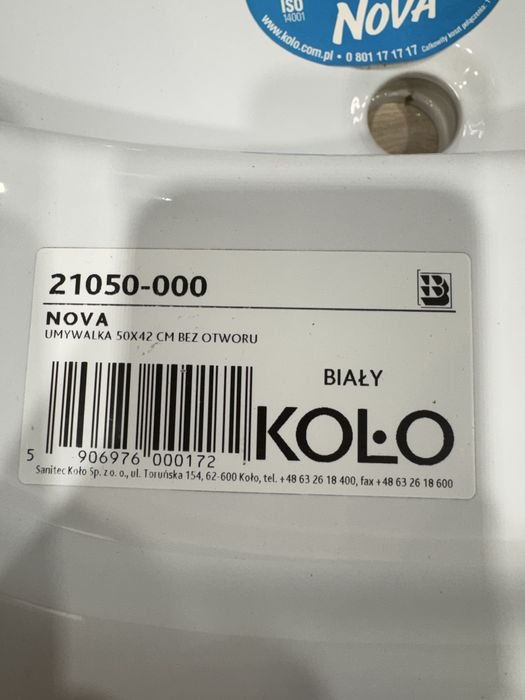 Umywalka koło 50x42 biała