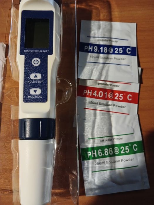 5 в 1, цифровой PH TDS EC-метр, ручка, тестер солености, температуры