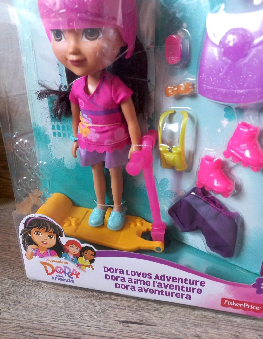 Fisher Price Dora hulajnoga duży zestaw unikat