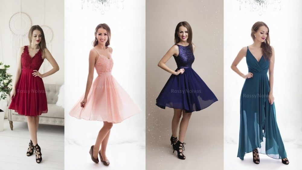 Vestidos Curtos para Cerimônia, Damas, Finalistas, Baile, Acompanhante