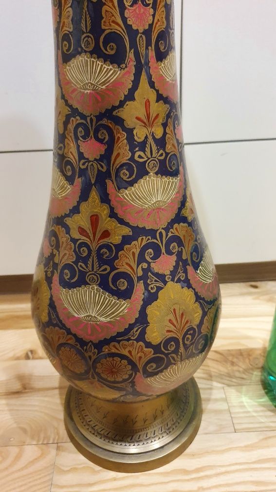 Oryginalny zabytkowy piękny indyjski wazon