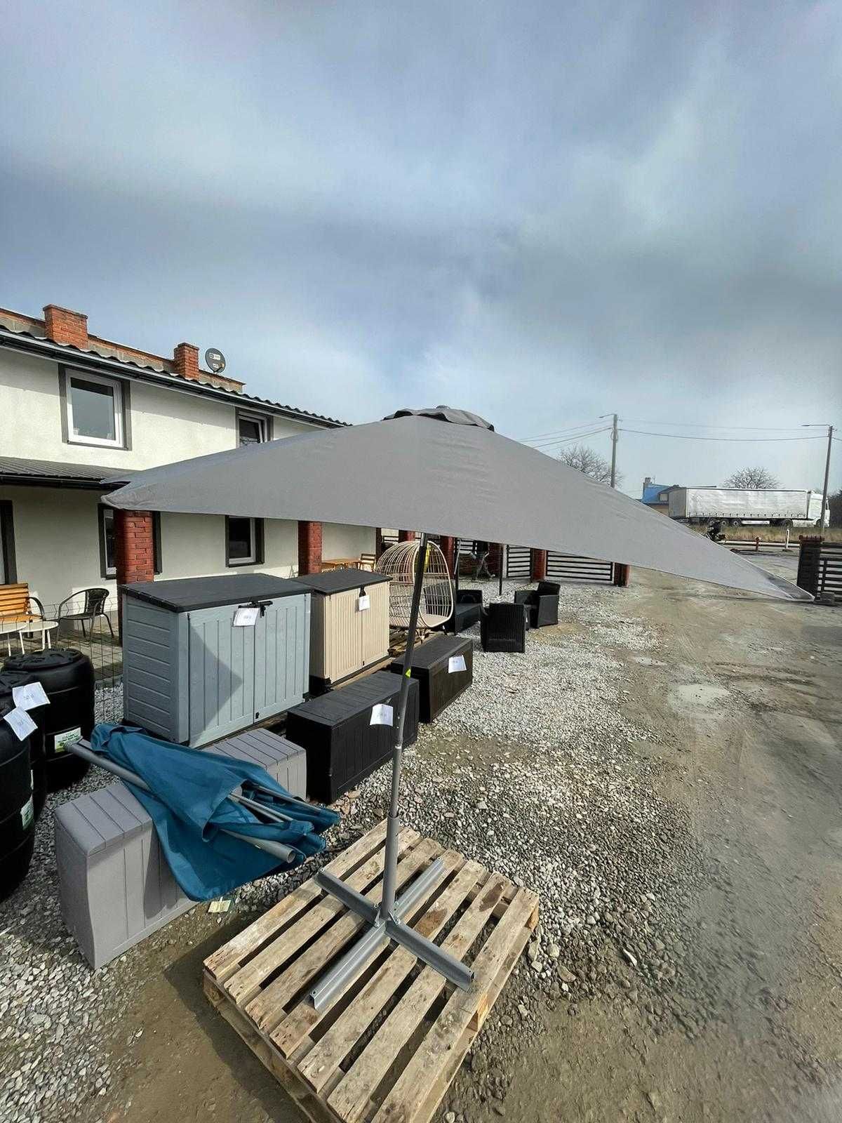 Parasol klasyczny Goodhome szary 1B/3