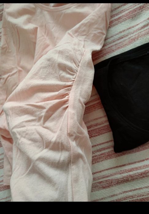 Lote 2 tops rosa, preto maternidade, Kiabi 34/36