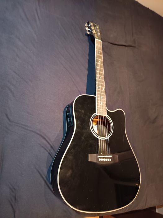 Violão Harley Benton D-120CE preto
