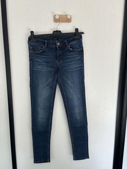 Jeansowe spodnie rurki massimo dutti uniwersalne