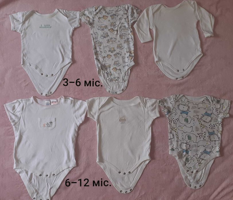 Бодіки, маєчки, сорочечка від 3- 24міс, 3-11 років