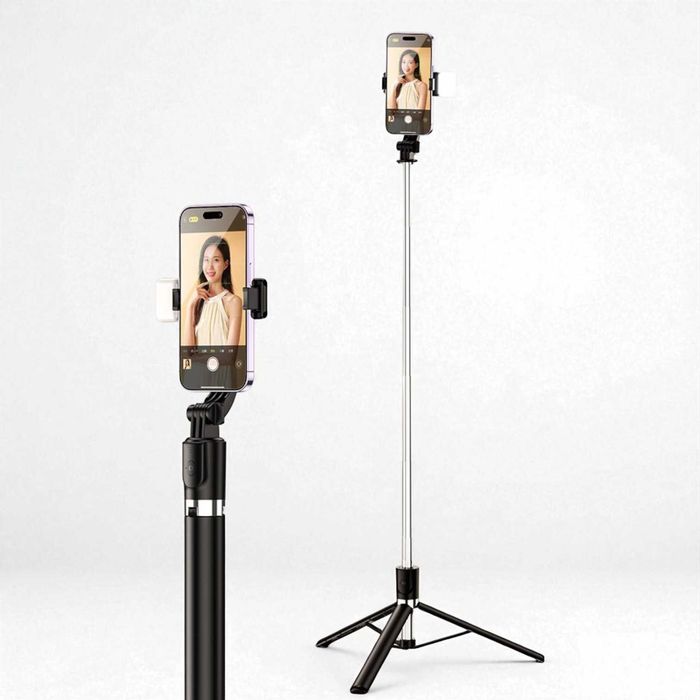 Трипод монопод селфі палка з підсвіткою штативи для телефону з кнопкою