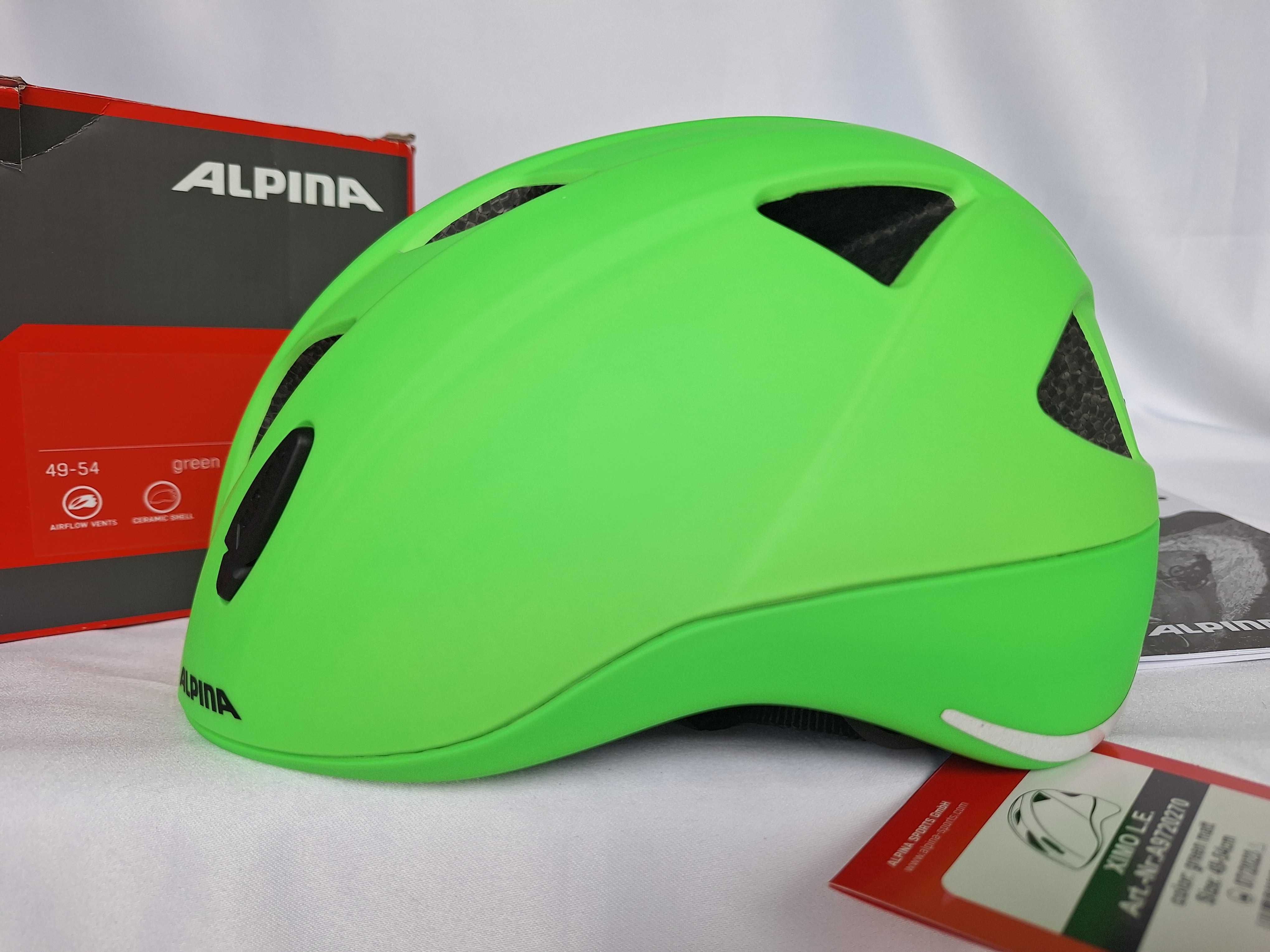 Kask rowerowy dziecięcy Alpina Ximo L.E Green Matt 49-54cm