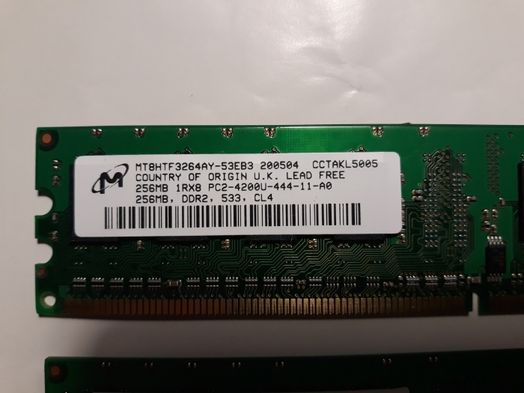 Оперативная память Micron DDR2 512 (2×256MB)