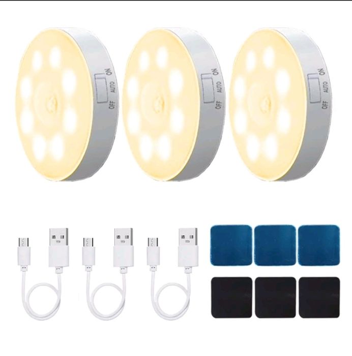 РОЗПРОДАЖ!!! Акумуляторний світильник з датчиком руху, USB - зарядка