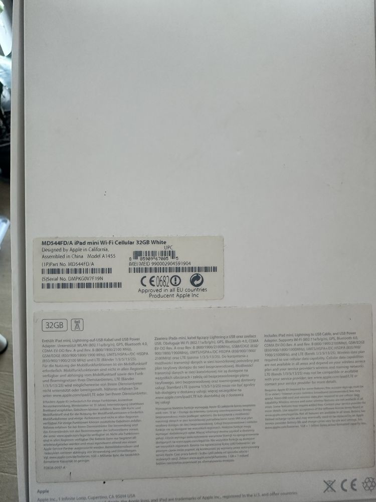 IPad 2 mini wraz z pudelkiem i etui