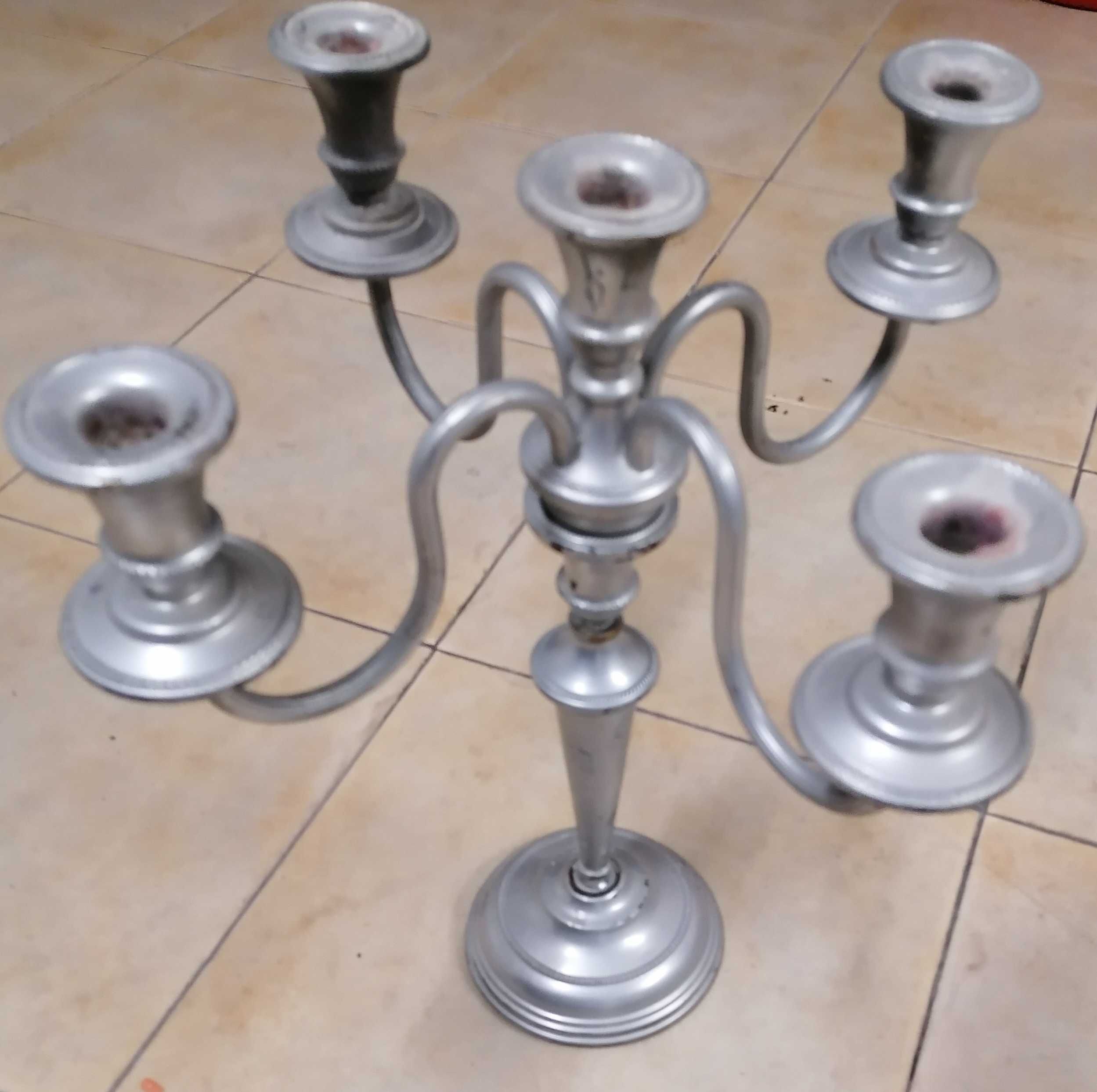 Castiçal, antigo, 5 velas, por 10€