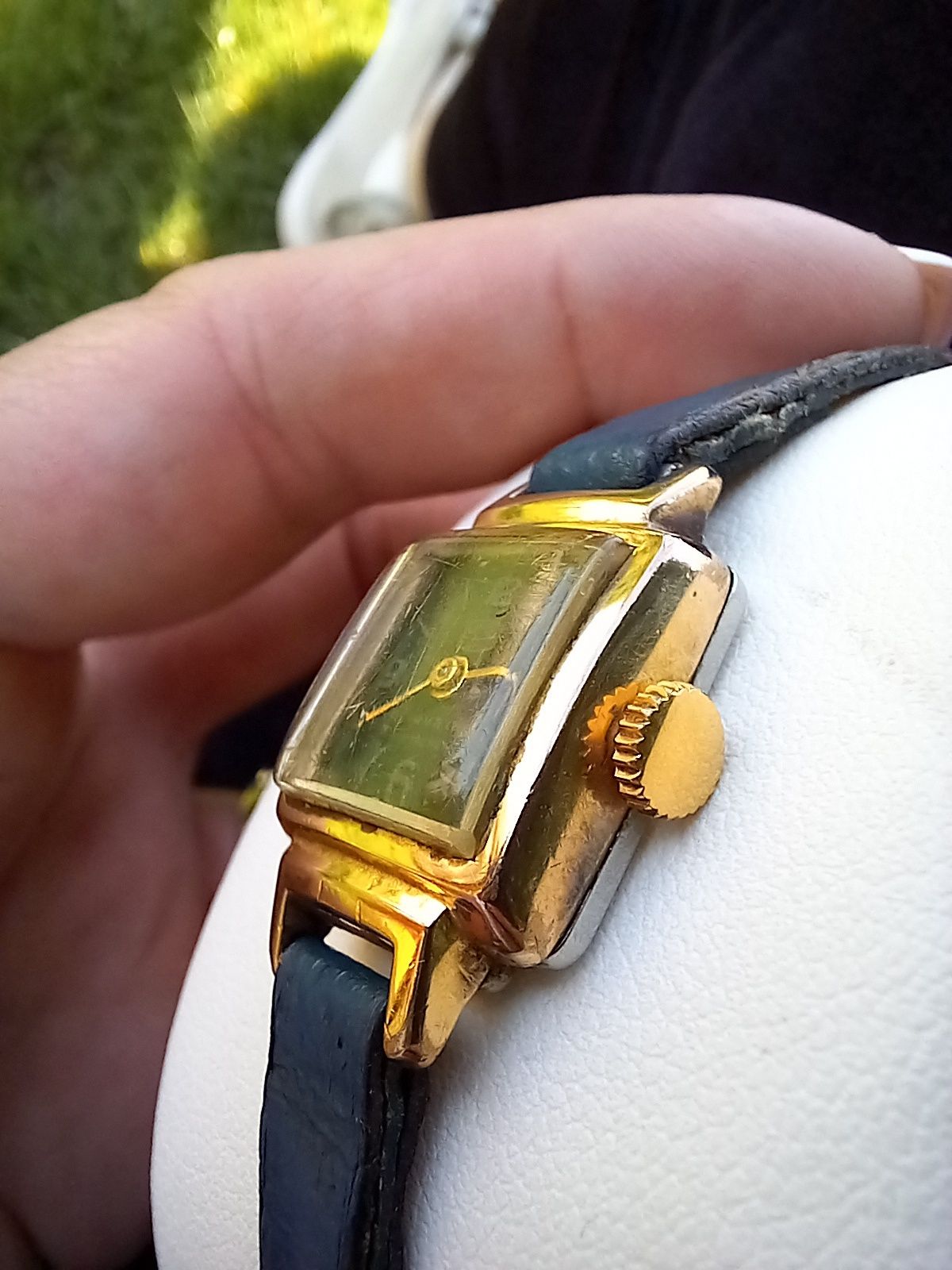 Zegarek umf ruhla vintage stary złocony 20 mikronów naręczny sprawny