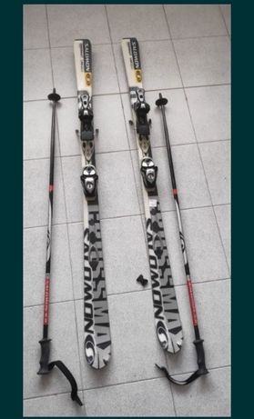 Skis Salomon Crossmax com saco e bastões