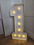Jedynka LED na roczek.  Dekoracje