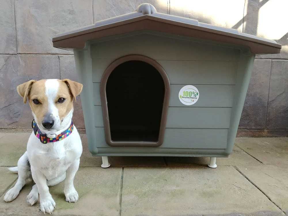 NOVO - Casota Exterior para Cão em PLÁSTICO RECICLADO