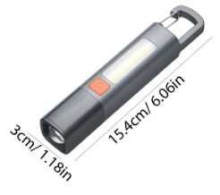 фонарь карабин  USB Type-C  с регулировкой фокуса водозащищенный