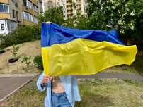 Український прапор-стяг України 90*60 украинский флаг-баннер Украины