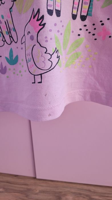 Koszulka 122 (5 sztuk) na krótki rękaw dziewczęca dziewczynki bluzka