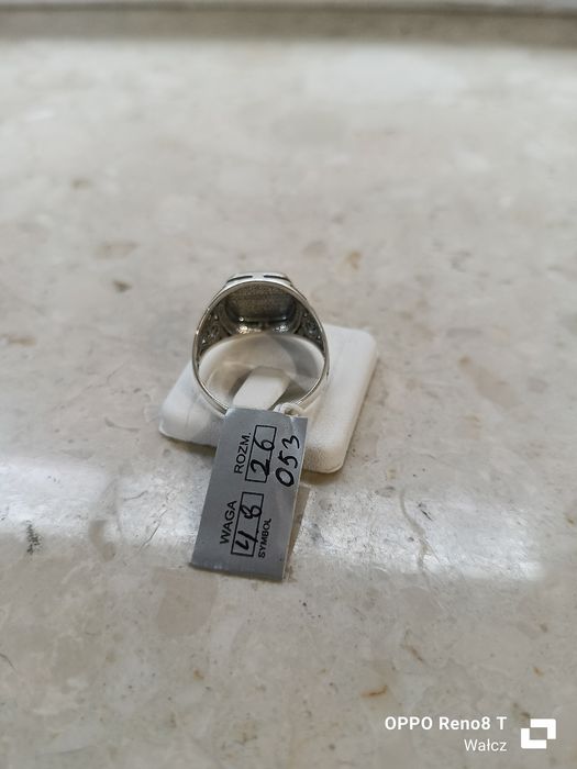 Srebrny Nowy sygnet lusterko roz.26.pr.925