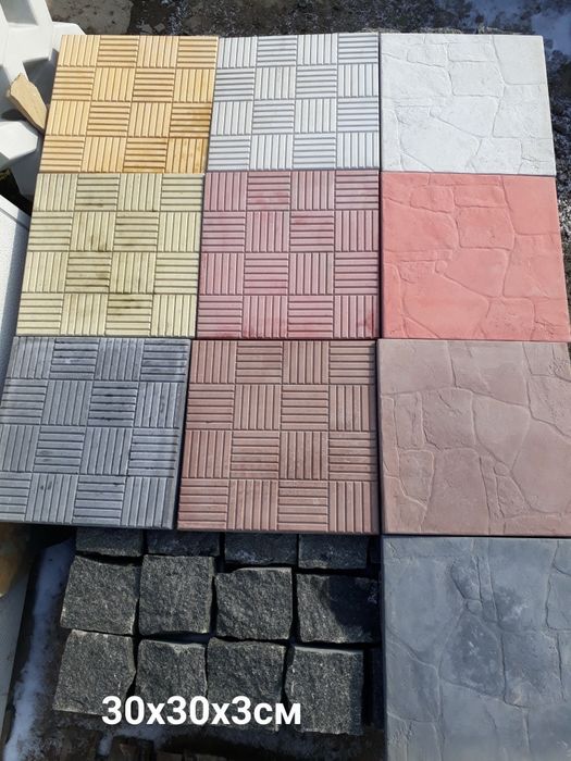 Плитка тротуарна, фасадна. Бардюри, поребрики, сходини, антипарковка