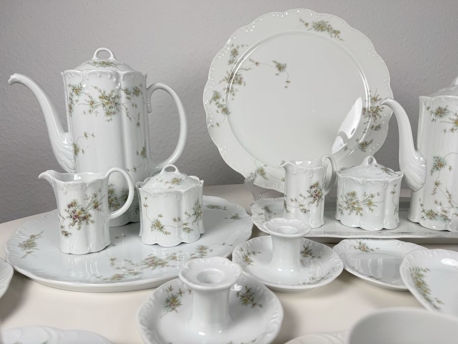 Duży serwis Rosenthal Monbijou Kwiaty - kawa herbata