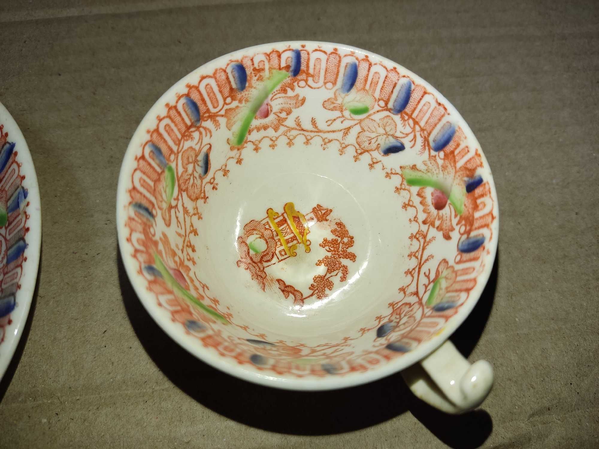 Китайская чашка и блюдце фарфор ретро