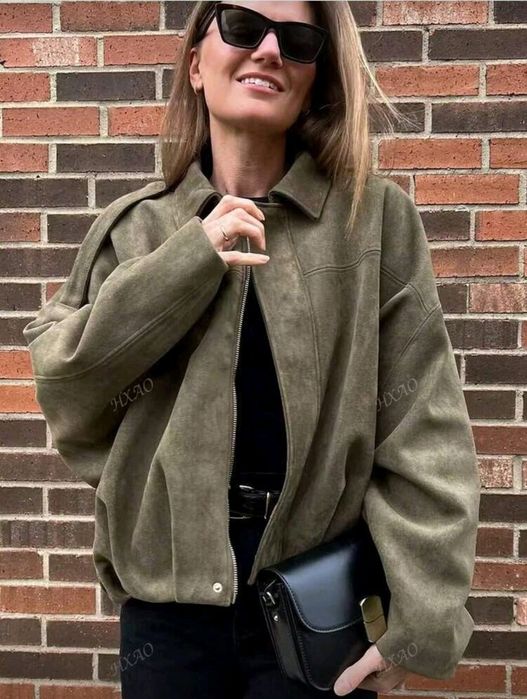 Бомбер Zara,объемный,оверный