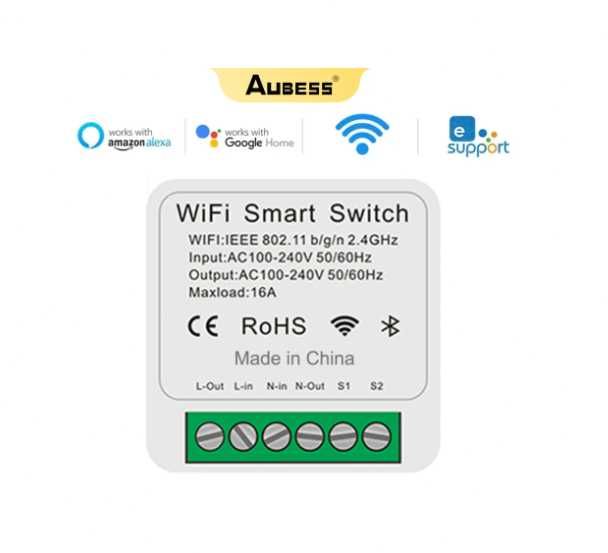 SMART inteligentny przełącznik Wf-Fi eWeLink - Smart Home Aubess