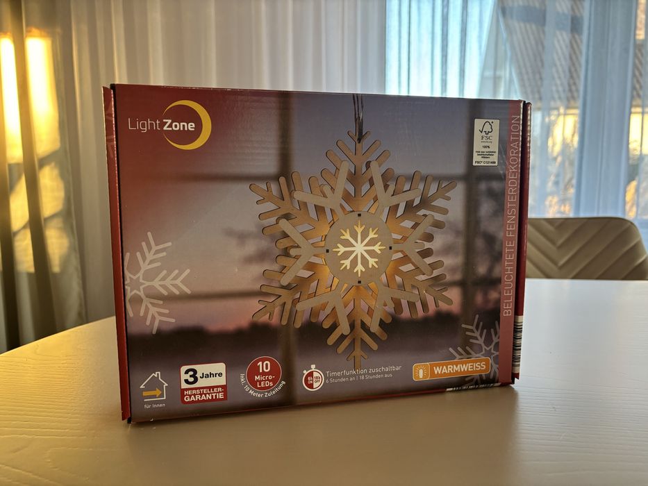 HIT Okienny! Płatek Śniegu Light Zone LED