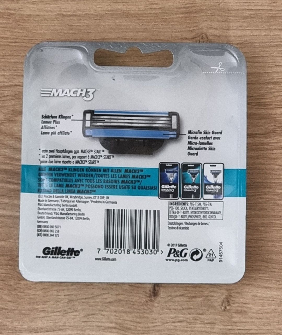 Картриджі Gillette Mach 3
