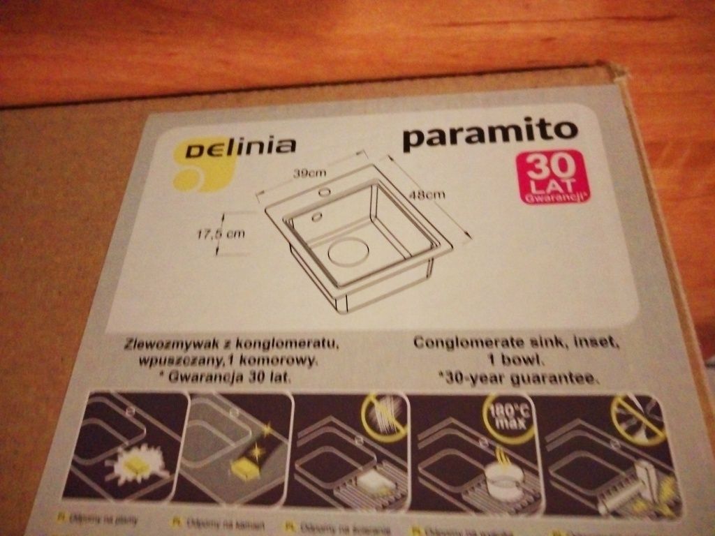Nowy zlew granitowy czarny paramito z Leroy Merlin