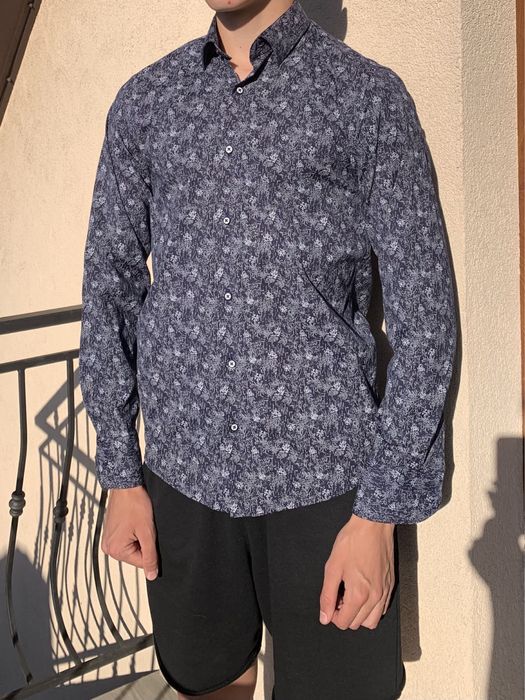 Koszula w wzor slim fit s