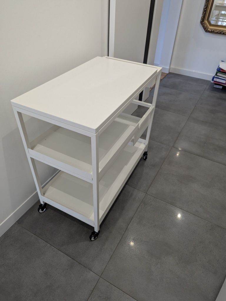 IKEA TROTTEN – wózek / szafka na kółkach – biały