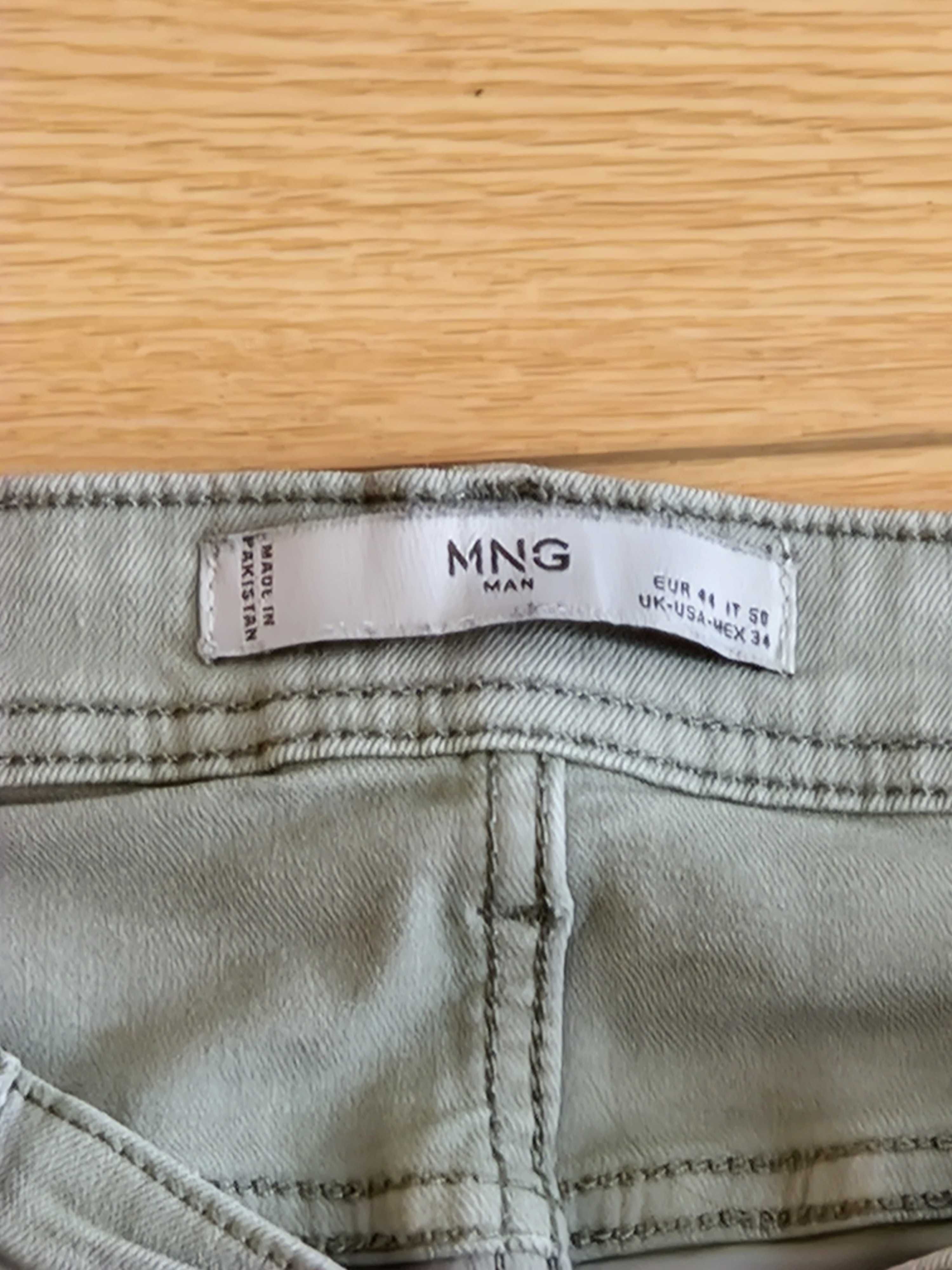 Calças Mango Bege + Verde Skinny Fit (Tamanho EUR42 + EUR44)