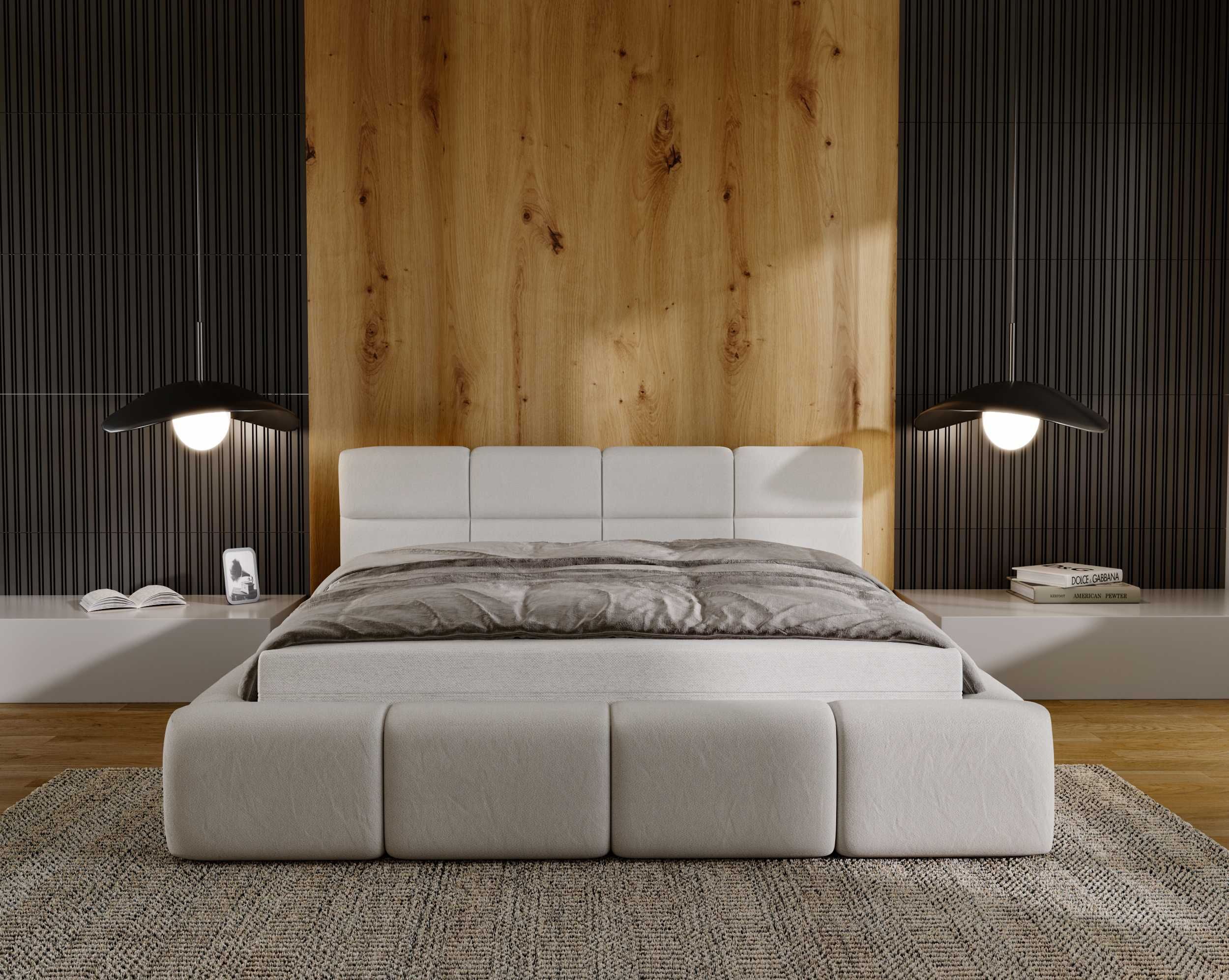 Łóżko 180x200 na grubej piance w nowoczesnym stylu