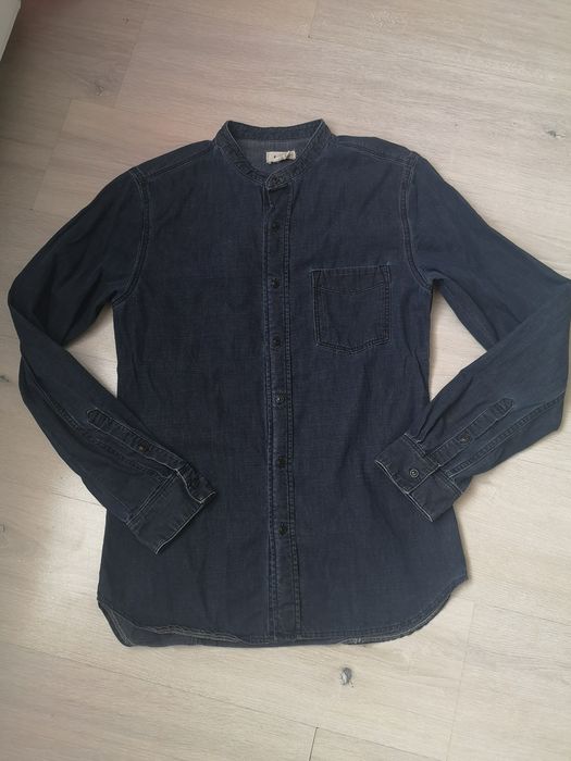 koszula na stójce jeans męska M