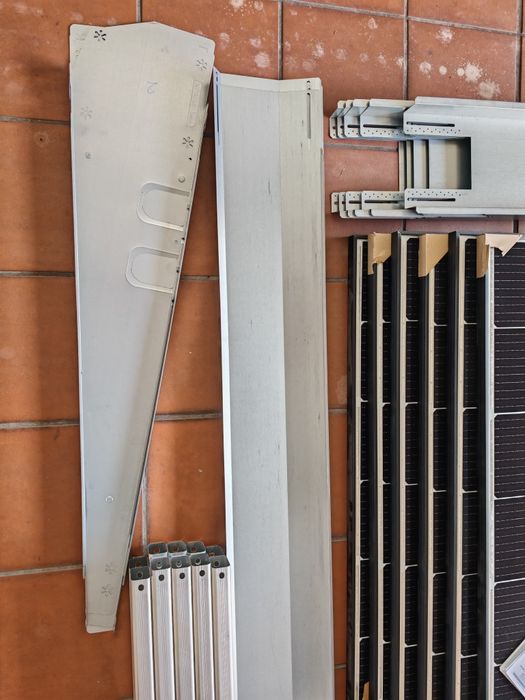 Kit de 6 paineis fotovoltaicos para telhado plano - NOVO