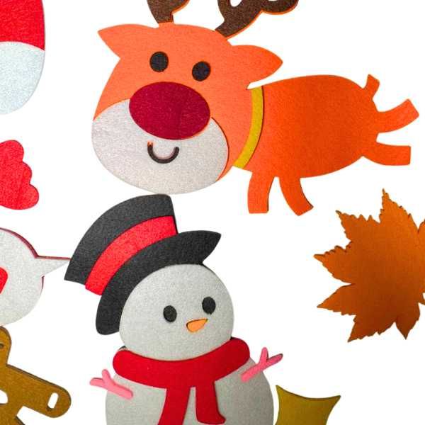 Дитяча фетрова ялинка на стіну з прикрасами + подарунок