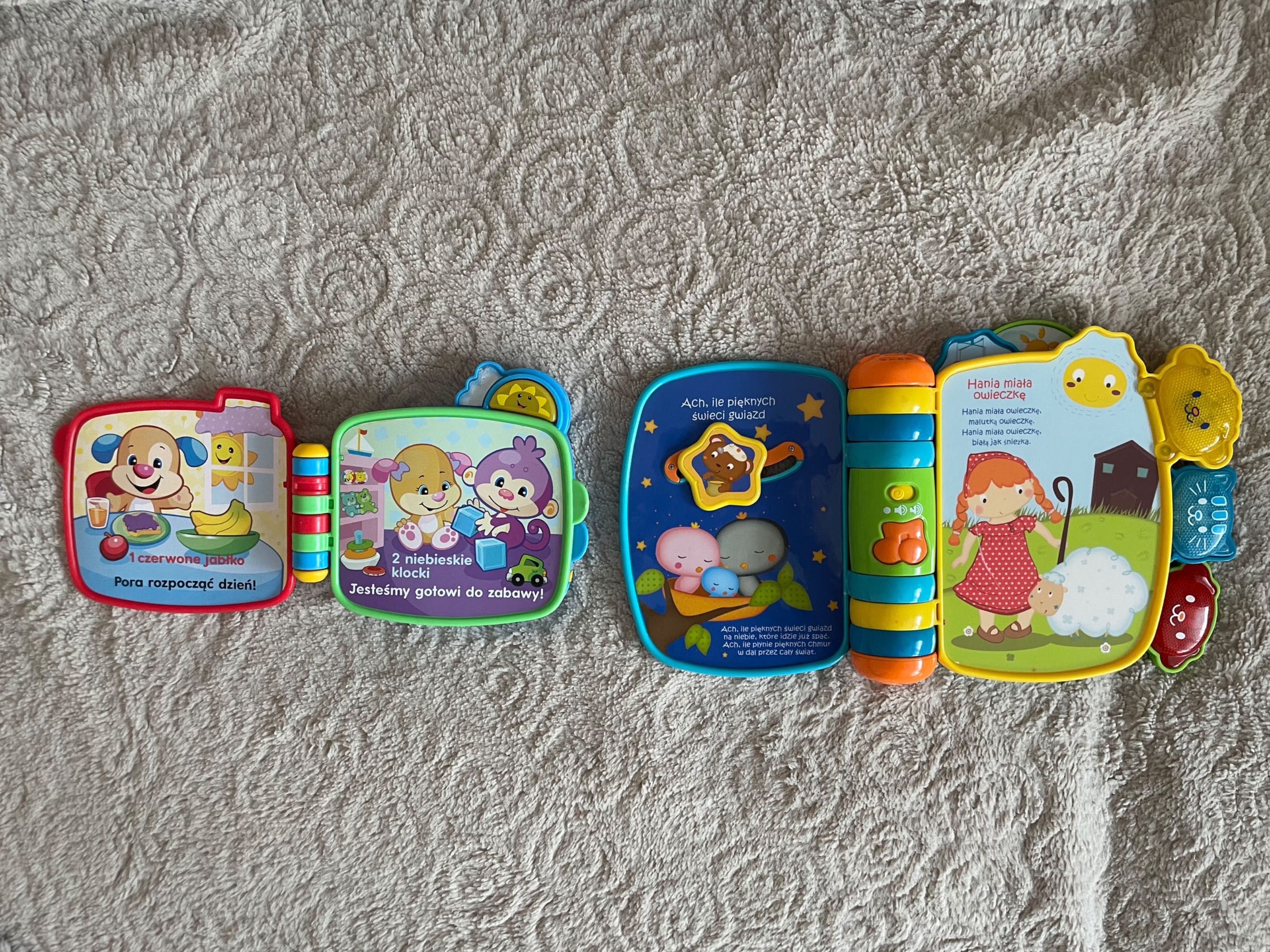 Interaktywne książeczki Vtech i Fisher Price