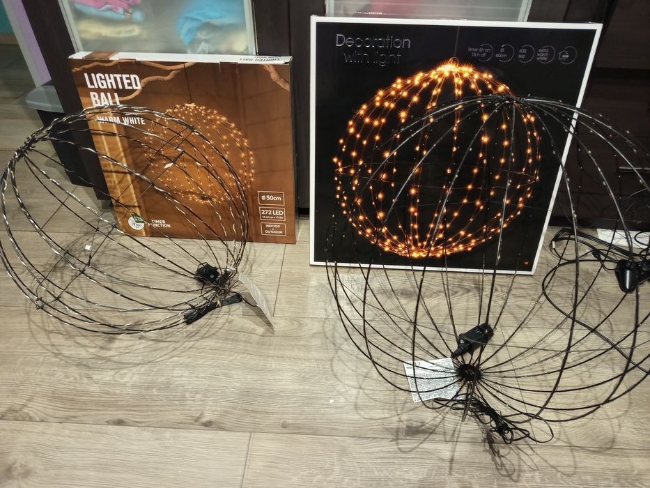 Zestaw 2 kul ledowych 50 i 60 cm