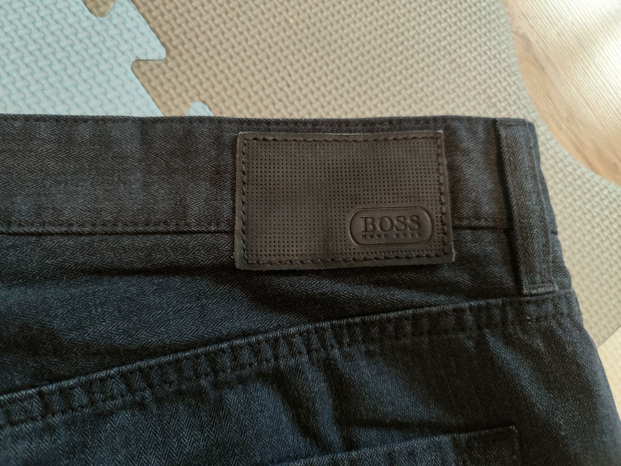 Spodnie hugo boss 33/34 jeans grafitowe ciemne szare
