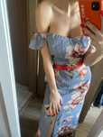 Sukienka maxi w kwiaty Asos Missguided długa wieczorowa hiszpanka M 38