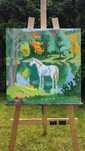 Obraz akrylowy Siwy Koń  50 x 50
